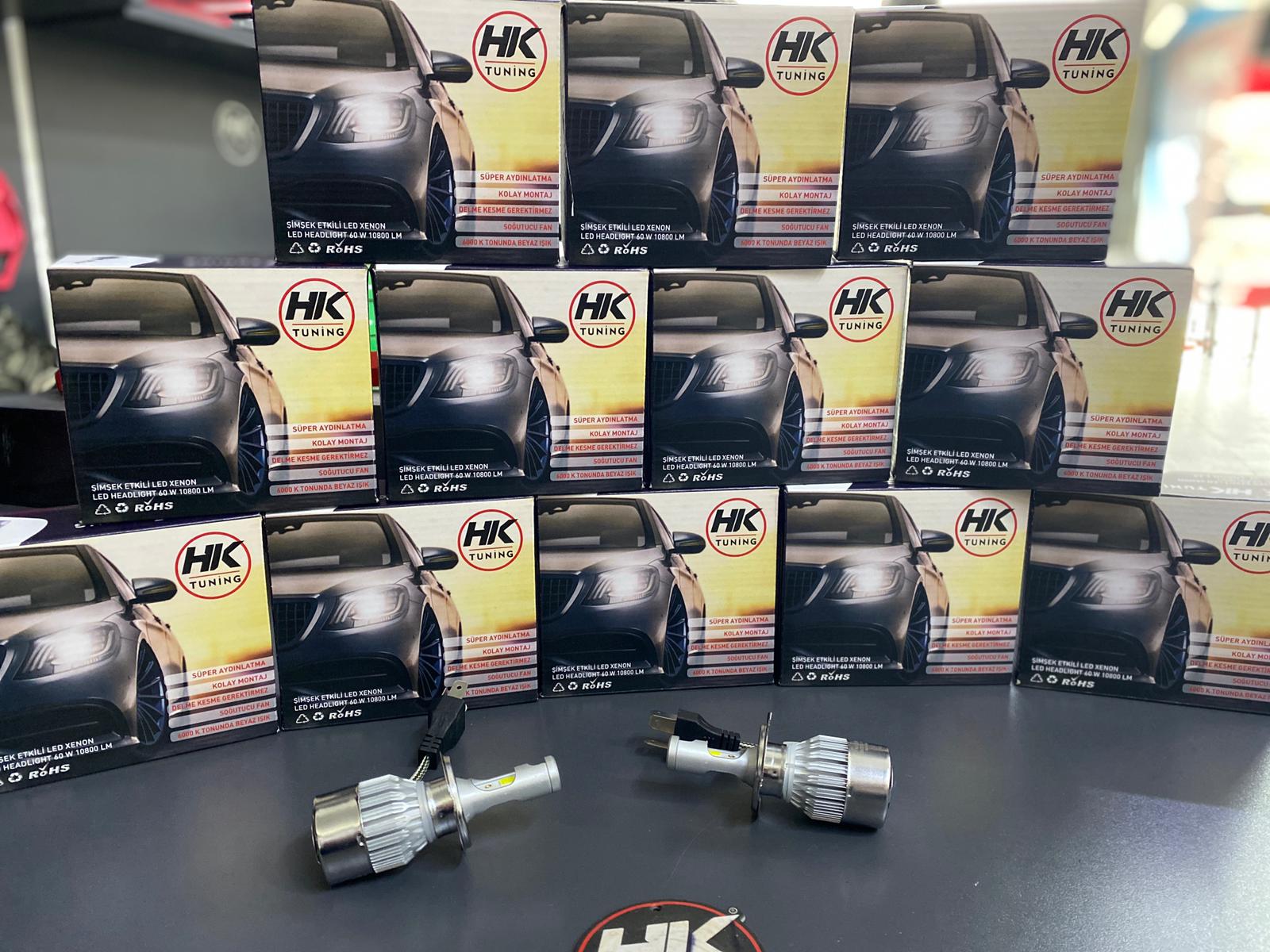 HK TUNİNG H7 LED XENON FAR AMPUL 10800 LÜMEN 60 WATT FAN SOĞUTMALI(BEYAZ)