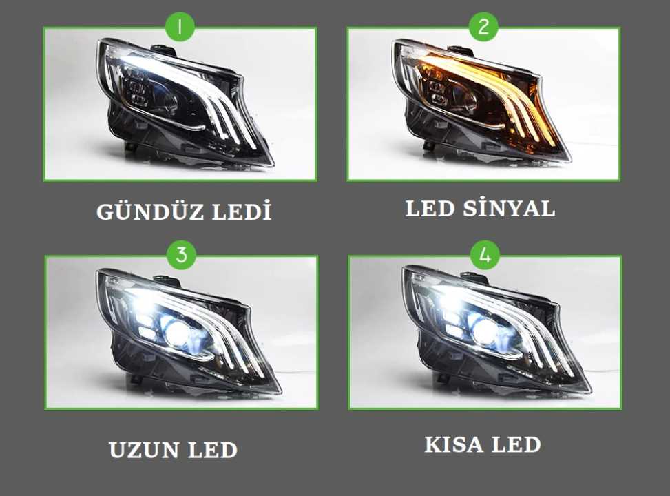 MERCEDES W447 VITO MAYBACH LED FAR TAKIMI