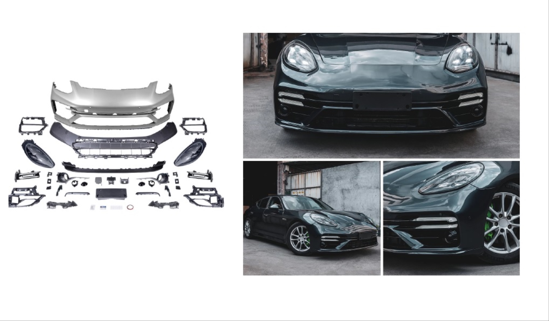 PANAMERA 2011-2013 IÇIN ÖN FACELIFT 2018 TURBO S BODY KIT (Farlar Dahil)
