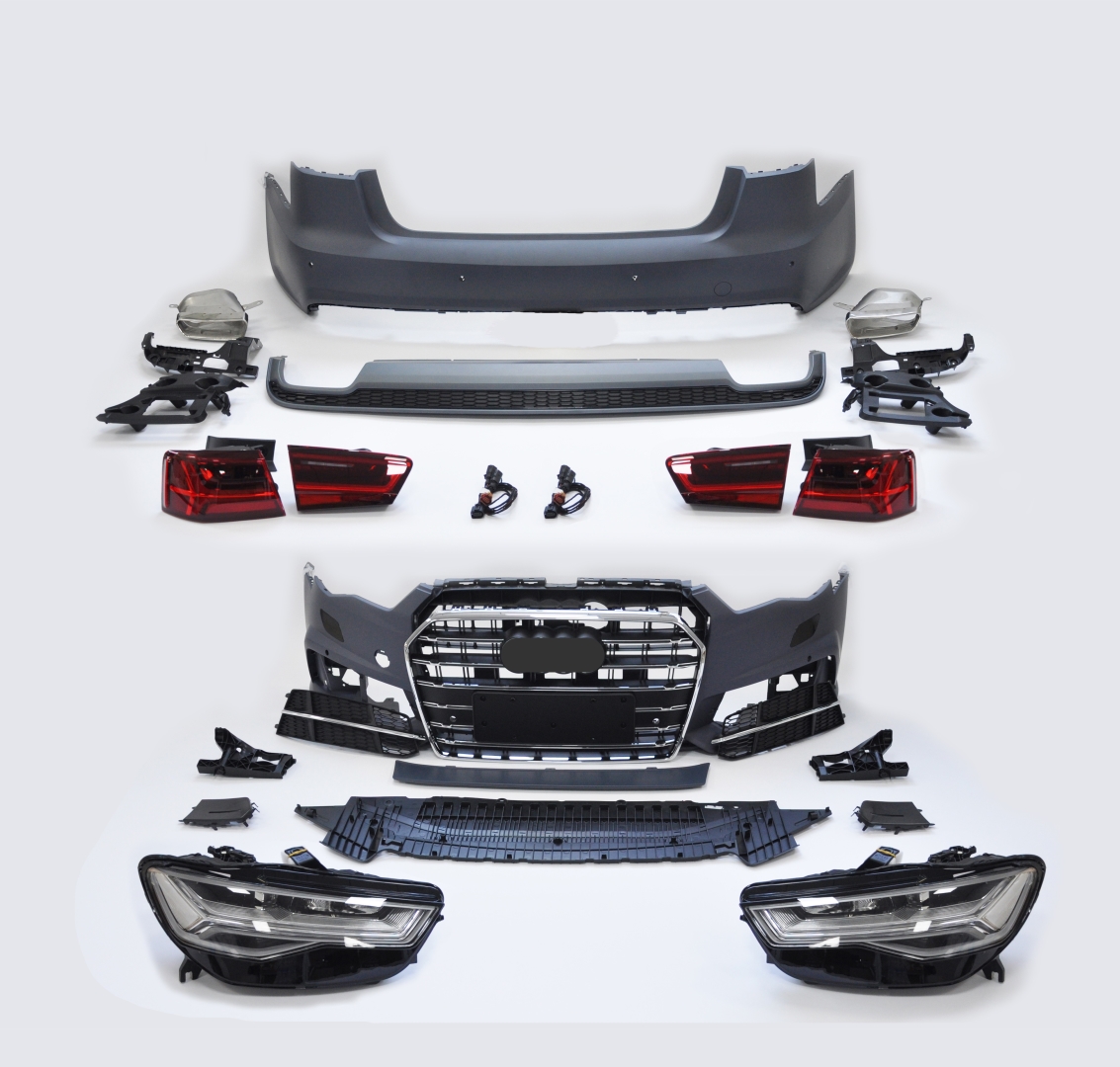2012-2016 A6 İÇİN 2015-2018 S6 FACELIFT FULL SET ( ÖN - ARKA TAMPON - FAR - STOP -DİFÜZÖR)