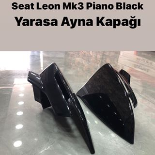 Seat Leon MK3 Yarasa Ayna Kapağı Parlak Siyah