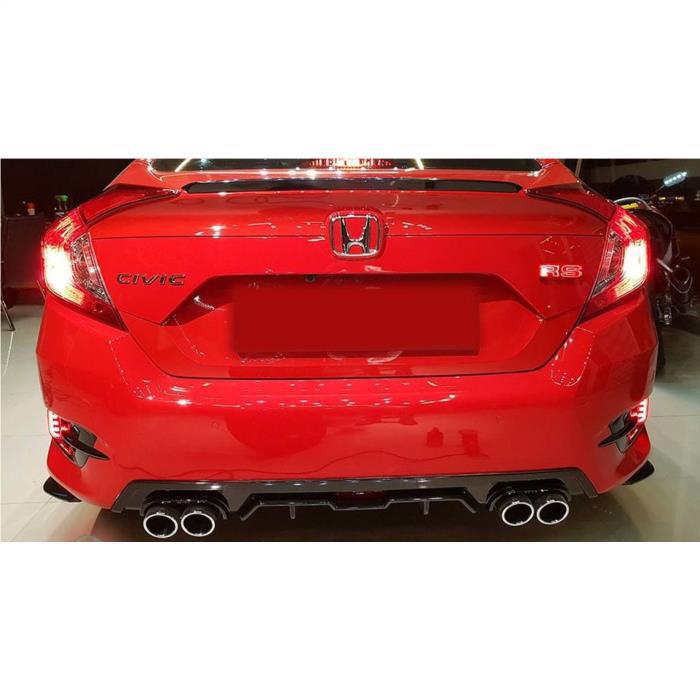HONDA CİVİC FC5 DİFÜZÖR BLACK 4 EGZOZLU (PİANO BLACK)