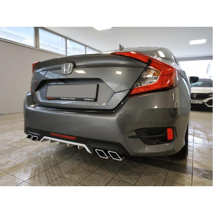 HONDA CİVİC FC5 DİFÜZÖR KARE 4 EGZOZLU (SILVER)