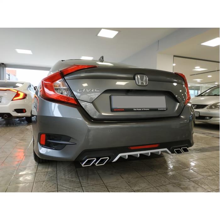 HONDA CİVİC FC5 DİFÜZÖR KARE 4 EGZOZLU (SILVER)