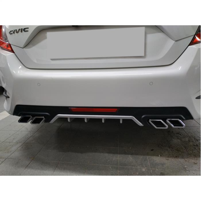 HONDA CİVİC FC5 DİFÜZÖR KARE 4 EGZOZLU (SILVER)