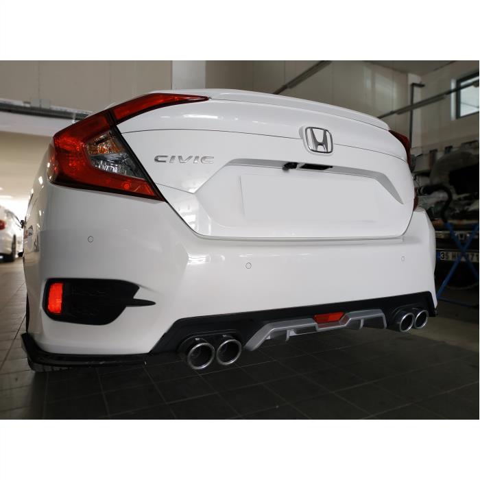 HONDA CIVIC FC5 DİFÜZÖR SİLVER (4 EGZOZLU)
