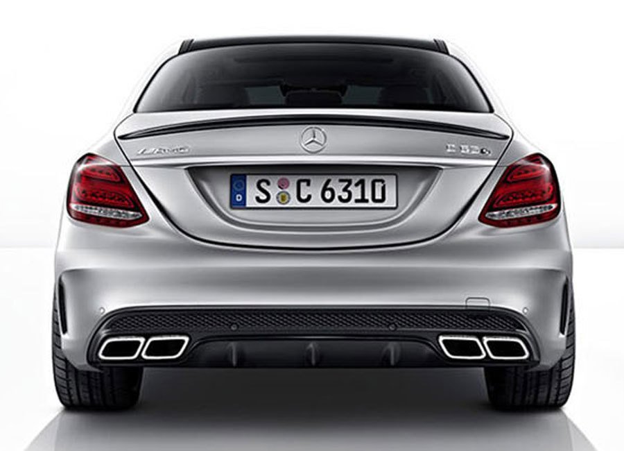 MERCEDES BENZ W205 C63 AMG DİFÜZÖR + EGZOZ UCU KROM HATLI (2014-2020)
