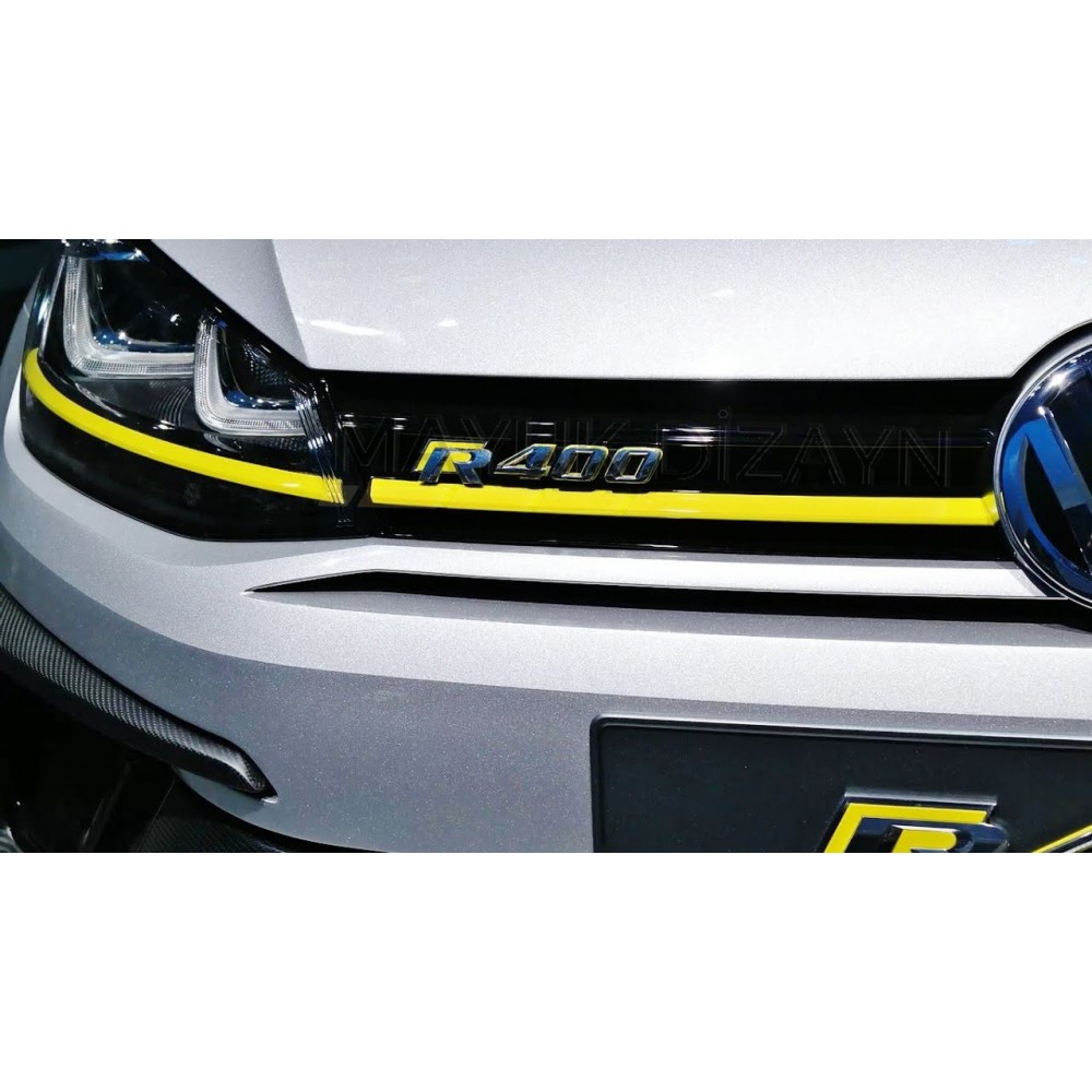 VW GOLF 7 2013- MK7 PLASTİK KIRMIZI ŞERİTLİ-R400 ÖN PANJUR