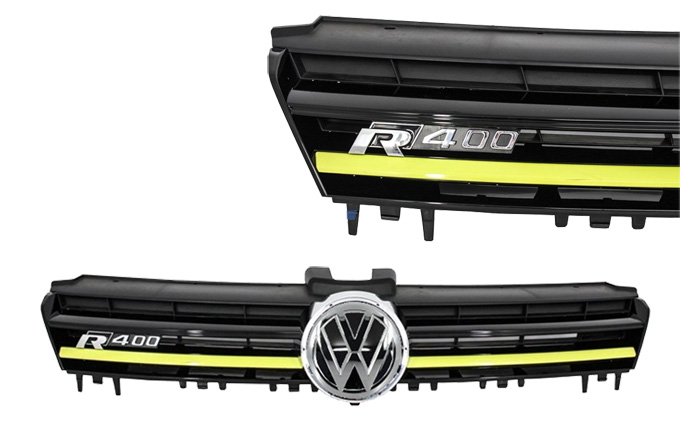 VW GOLF 7 2013- MK7 PLASTİK KIRMIZI ŞERİTLİ-R400 ÖN PANJUR