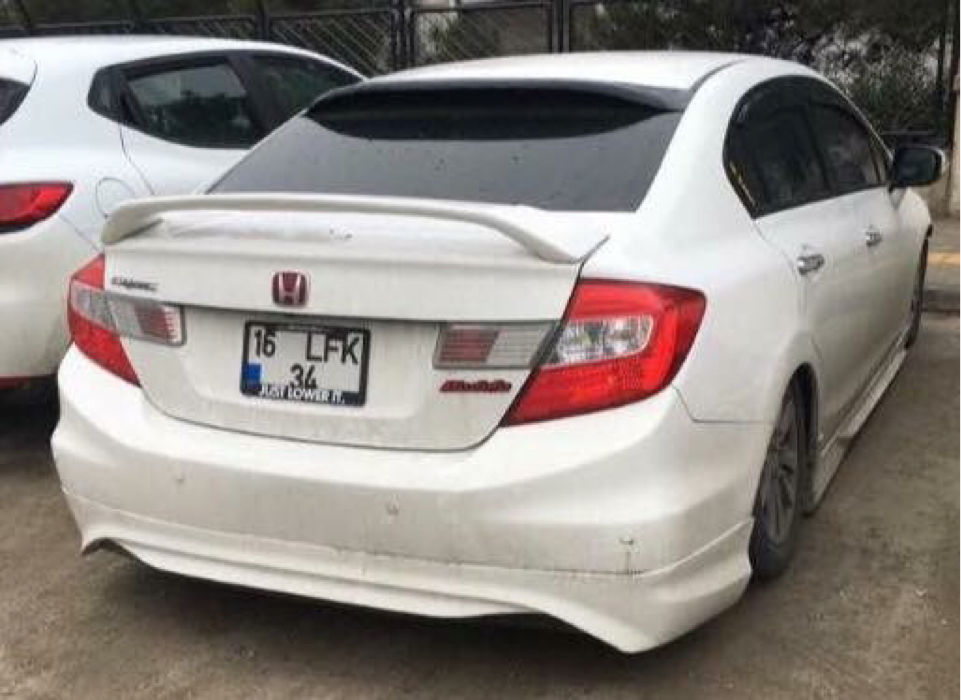 Honda FB7 Arka Tampon Eki Difüzörlü 2012-2016