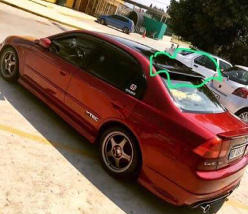 HONDA Vtec 2 Cam Üstü Spoiler Plastik