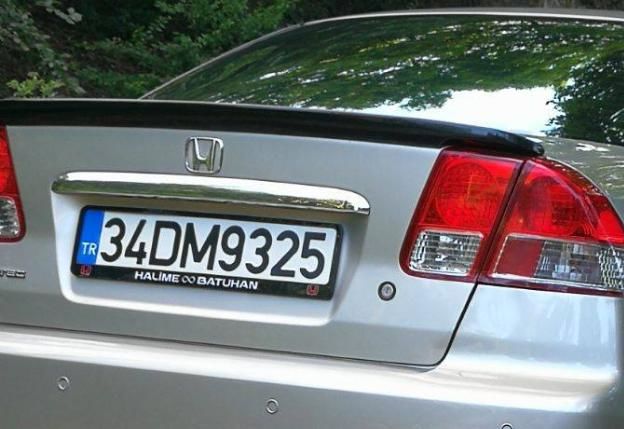Honda Civic Vtec 2 Bagaj Üstü Spoiler