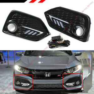 Honda Civic FC5 TYPER TAMPON UYUMLU Kayar Sinyalli Gündüz Ledli Sis Kapağı
