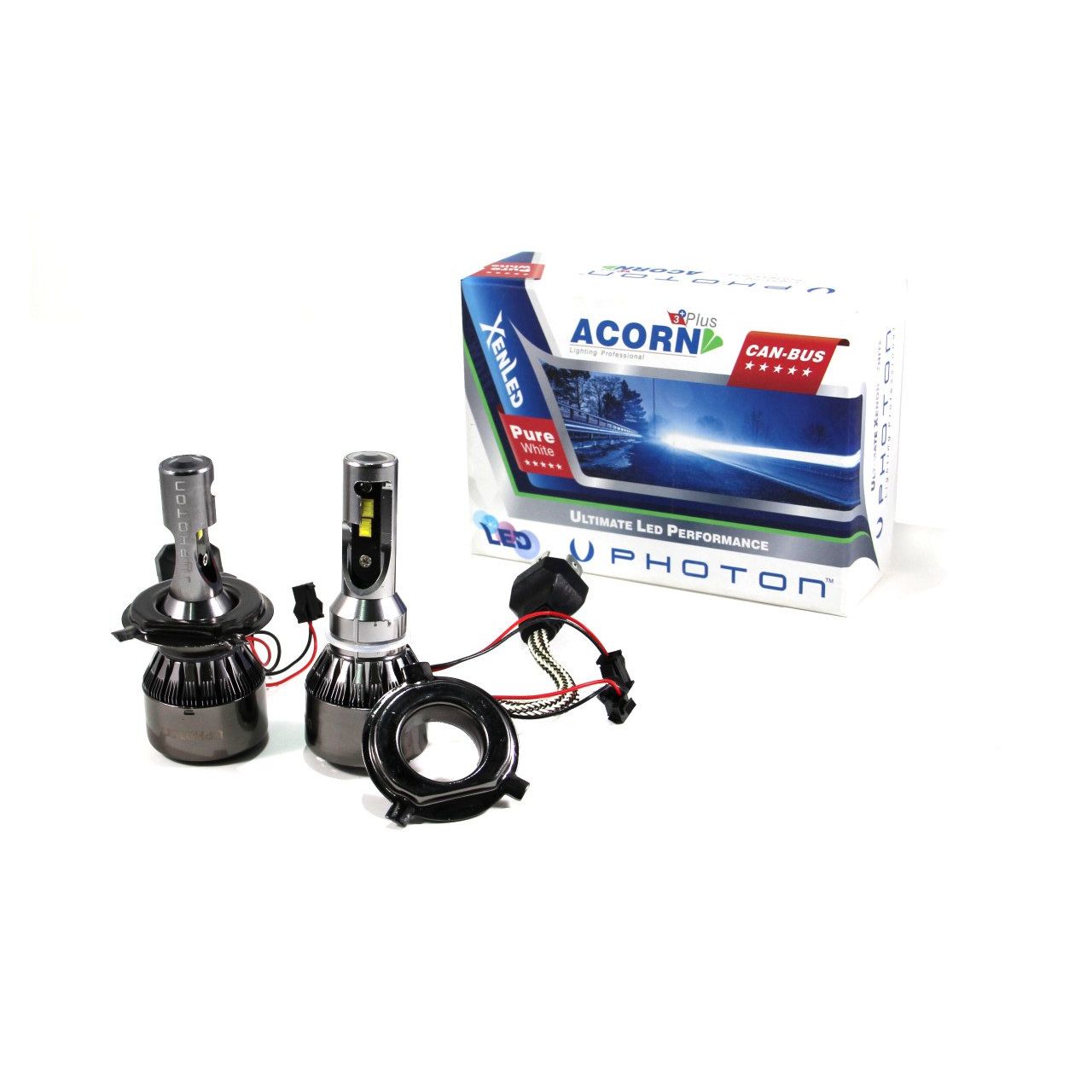 Photon Acorn H4 Photon Acorn Led Xenon Şimşek Etkili Beyaz Zenon H4