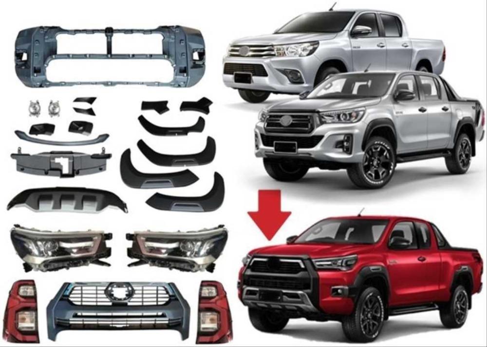 TOYOTA HILUX REVO 2016-2020 IÇIN 2021+ ROCCO DÖNÜSÜM FAR&amp;STOP DAHIL (FULL FACELIFT)